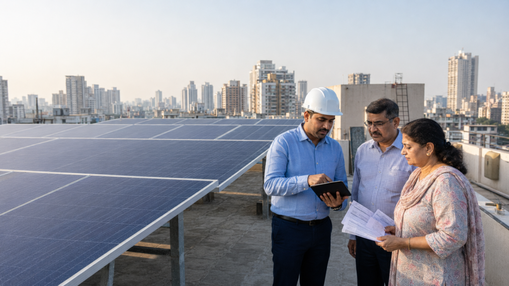 How Much Solar Capacity Does a Housing Society Need for Lifts, Pumps and Common Areas?